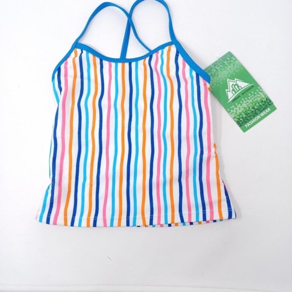 Urban Outdoor Girls Striped Two-Piece Swimsuit - Picture 4 of 8